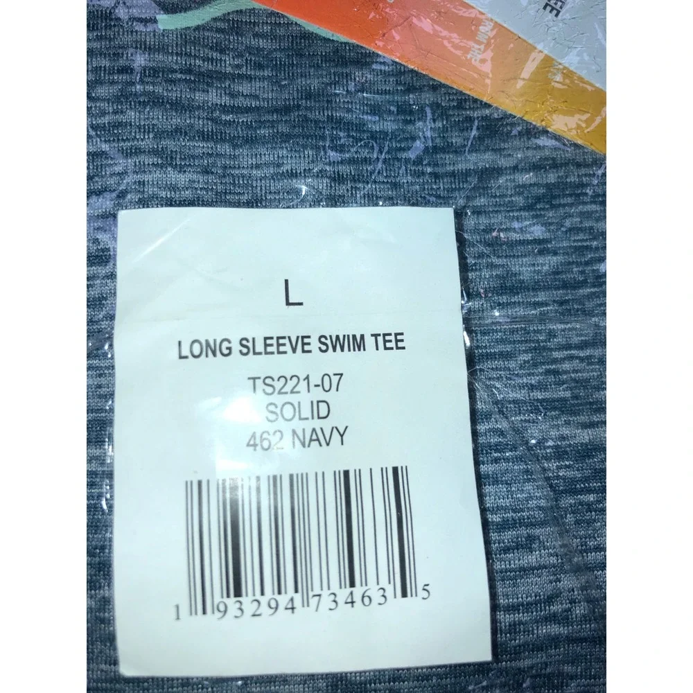 Surf & Swim Co Mens Long Sleeve Swim Tee Navy UPF 50+ Rash Guard TS221-07 L